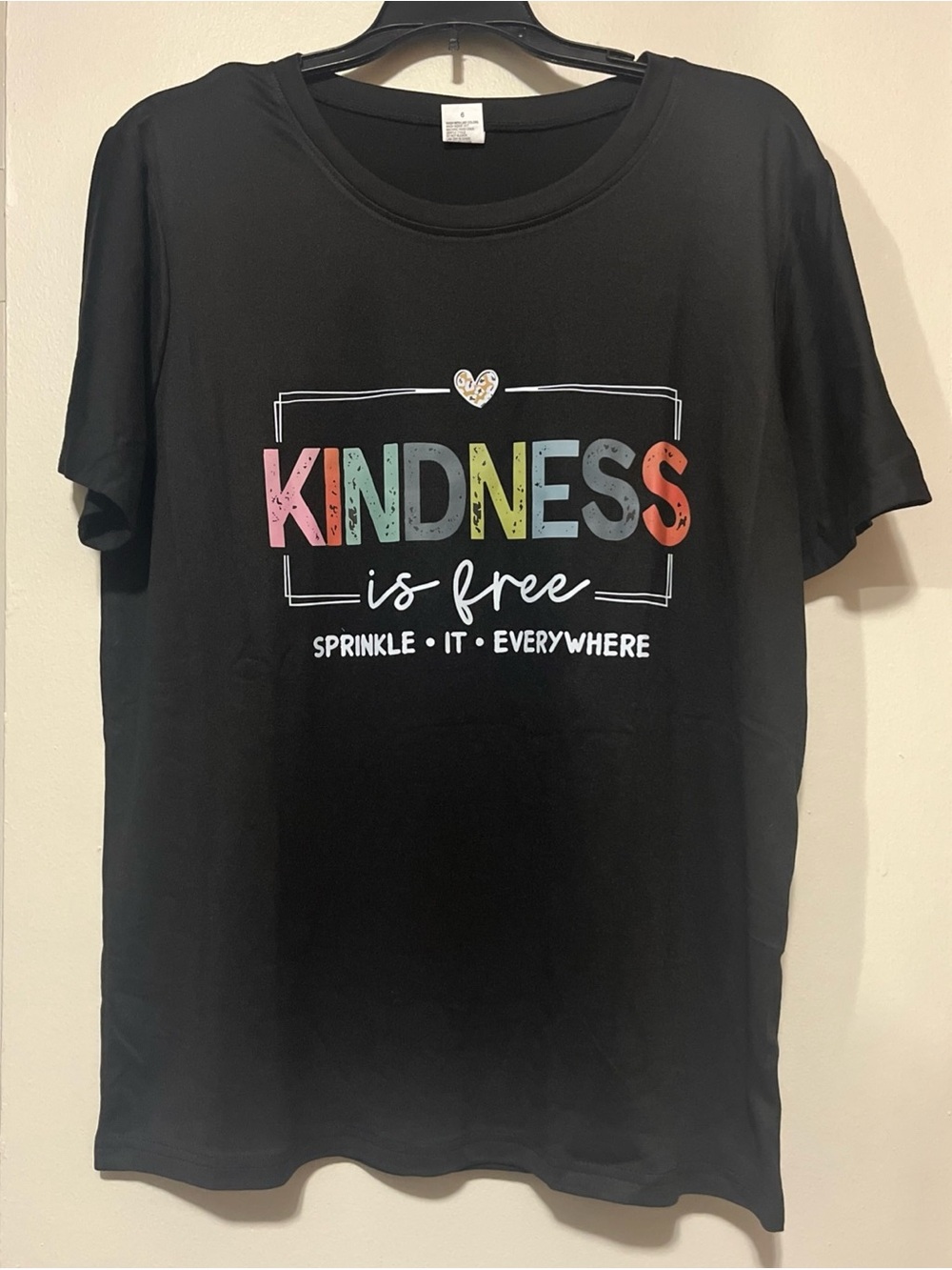 Kindness Is Free Graphic Tee - Black